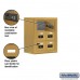 Salsbury Cell Phone Storage Locker - 3 Door High Unit (8 Inch Deep Compartments) - 6 A Doors - Gold - Surface Mounted - Resettable Combination Locks